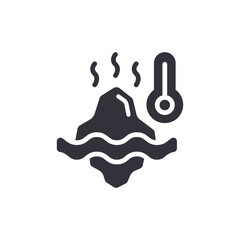 Melting Iceberg Symbolizing Climate Change and Global Warming