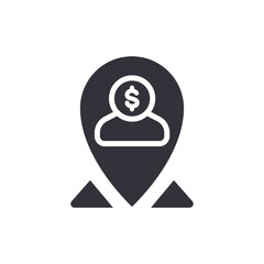 Obraz premium Financial Location Concept Showing Earnings And Business Person
