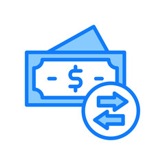 Cashflow blue icon 
