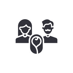 Depiction Of A New Family With Parents And Newborn Child