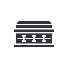 Simple Symbolic Coffin Illustration For Funeral Or Remembrance