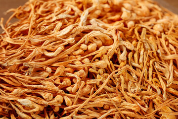 Dried Cordyceps Mushrooms Traditional Chinese Herbal Medicine Health Supplement Natural Formula Ingredients