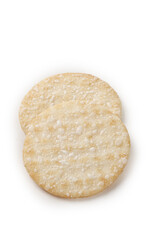 Crispy Rice Cakes Isolated on White Background - Healthy Snack Food