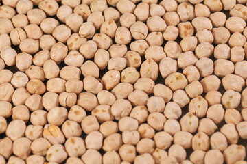 Raw Chickpeas Beans Background Texture for Healthy Cooking and Food Preparation