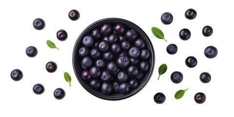 "Fresh Ripe Acai Berries in Bowl on Transparent Background"
"High-Resolution Acai Berry Bowl with Glossy Purple Fruit"
