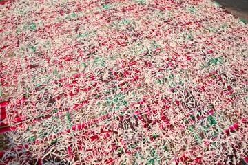 Natural Drying Carrots and Vegetables in Traditional Farmhouse Sun Drying Process