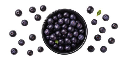 "Fresh Ripe Acai Berries in Bowl on Transparent Background"
"High-Resolution Acai Berry Bowl with Glossy Purple Fruit"