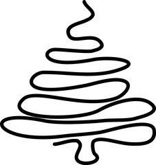 Christmas Tree Line Art