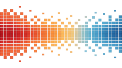 Abstract Pixel Gradient Background with Warm and Cool Colors Transitioning Seamlessly Across the Frame Design Element