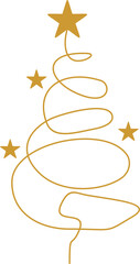 Christmas Tree Line Art