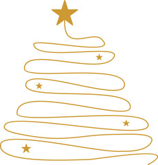 Christmas Tree Line Art