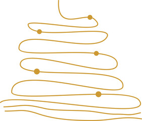Christmas Tree Line Art