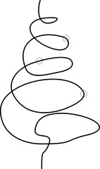 Christmas Tree Line Art