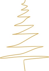 Christmas Tree Line Art