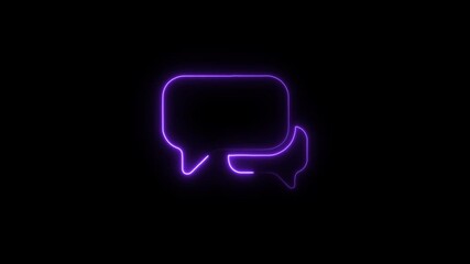 Neon two speech bubbles icon glowing design
chat communication talk message abstract symbol - Powered by Adobe