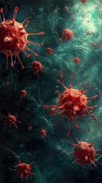 Abstract surreal Corona scene