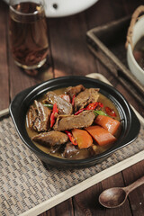Braised Goose Stew in Iron Pot - Traditional Farmhouse Countryside Cooking with Wine