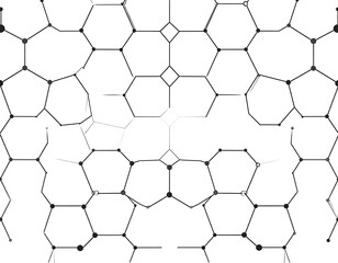 Obraz premium Abstract geometric pattern of interconnected shapes
