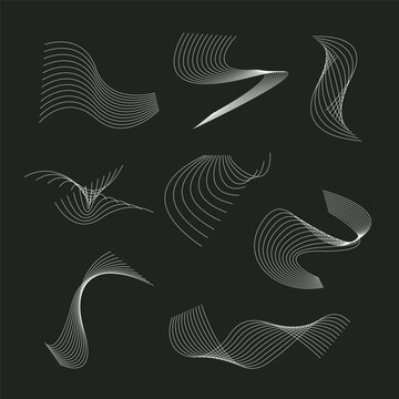 Dynamic Abstract Wavy Line Patterns Collection for Contemporary Digital Graphic Assets