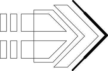 Futuristic Arrow Outline