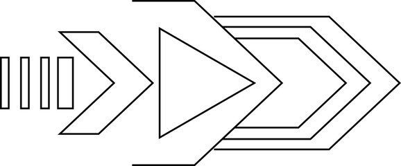 Futuristic Arrow Line Icon