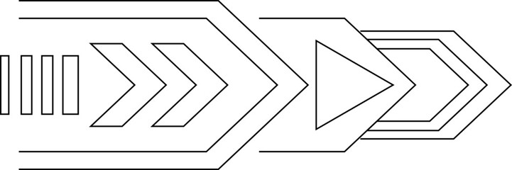 Futuristic Arrow Line Icon
