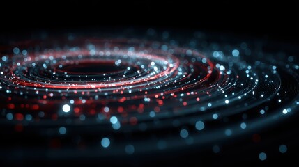 Glowing red blue light trails swirling abstract background bright