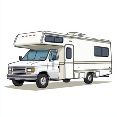 White Recreational Vehicle for Family Travel and Outdoor Adventure