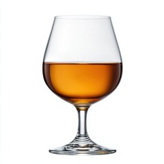 Elegant Glass of Amber Alcoholic Beverage with Smooth Curves