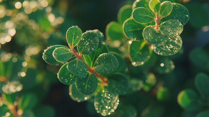 blueberry. Fresh blueberry leaves with vibrant green tones, captured in macro detail under natural sunlight. gardening catalogs, home-decor guides, designed for gardening and botanical catalogs.