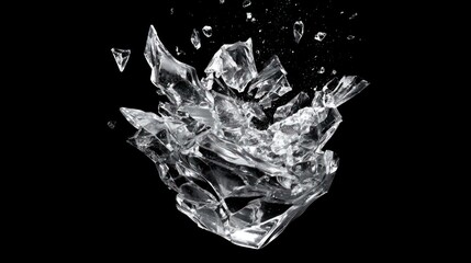 Shattered ice explosion