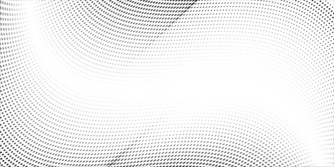 Black and white halftone dots pattern. abstract vector background