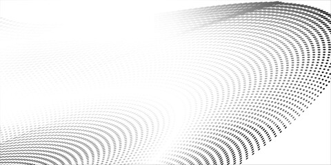 Black and white halftone dots pattern. abstract vector background