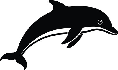 Fototapeta premium dolphin vector icon.
