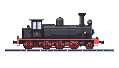 Obraz premium Vintage steam train side view