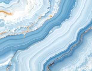 Abstract Blue and White Agate Pattern with Gold Veins Elegant Background Texture for Interior Design and Decorative Art with Liquid Marble Effect