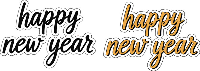 A set of two vector graphic texts displaying the phrase 