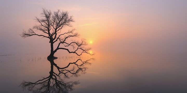 Bare Tree Silhouette Against Pastel Sky at Dusk - Free Stock Photo ...