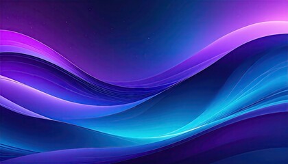 Abstract Background of Wavy Light Streaks in Purple Blue Hues