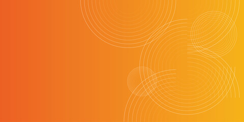 Abstract circle lines on red background. Geometric stripe line art design for poster, brochure, cover, website, banner