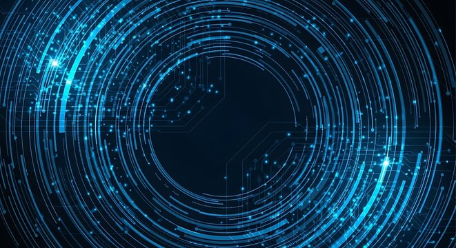 Abstract Digital Technology Circles.