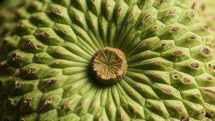 Fototapeta premium Closeup of a Green Conifer Cone's Intricate Scaly Pattern