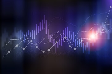 Analysis finance graph and investment diagram.