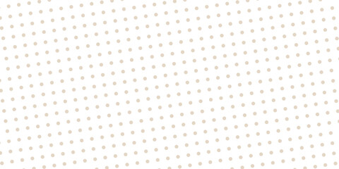 Soft seamless vector pattern: scattered beige polka dots on a clean white background. Ideal for textiles, digital paper, and creative projects.
