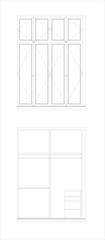 Elevation Drawing 2D Wardrobe Design and Interior Layout
