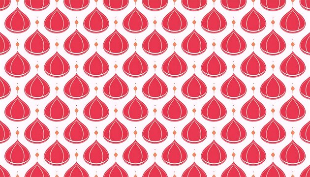 Red teardrop pattern on white