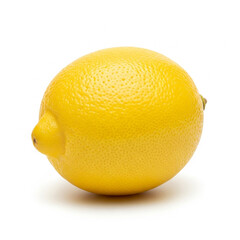 Bright Yellow Lemon Isolated on White Background Keywords: lemon