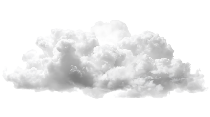 Isolated Cumulus Cloud on Black Background Perfect for Graphic Design and Weather Illustrations