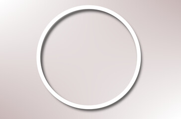 white circular design element on silver background.