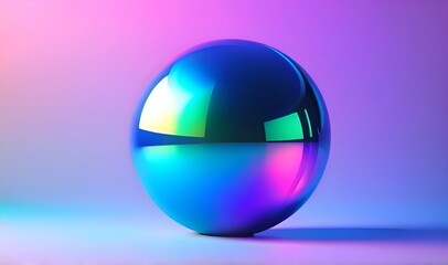 Obraz premium Abstract 3D Sphere Fluid Hologram